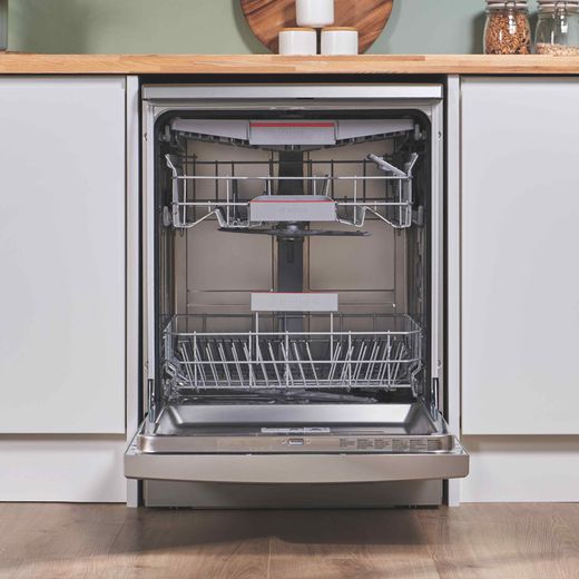Bosch Series 6 Standard Dishwasher - Silver - Door open